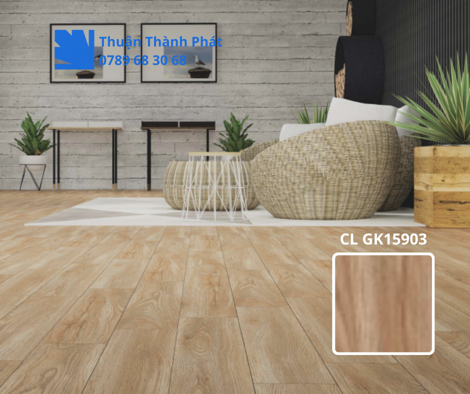 Gạch ốp lát Viglacera CL GK15903 lát phòng khách sáng màu