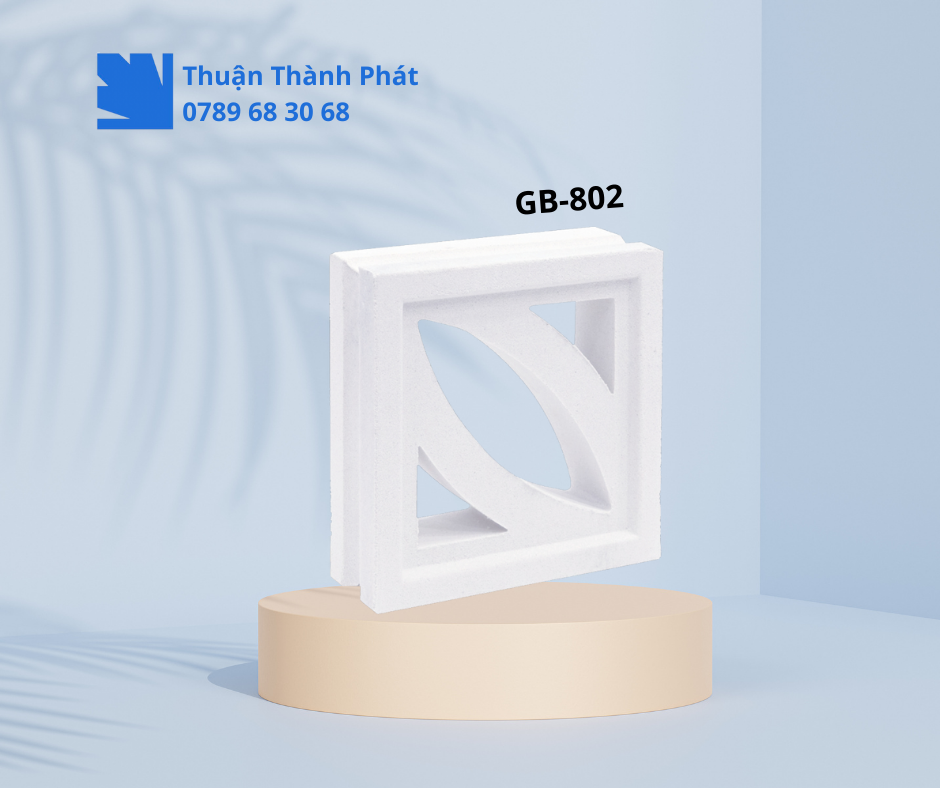 Gạch bông gió GB-802 màu xi măng tự nhiên