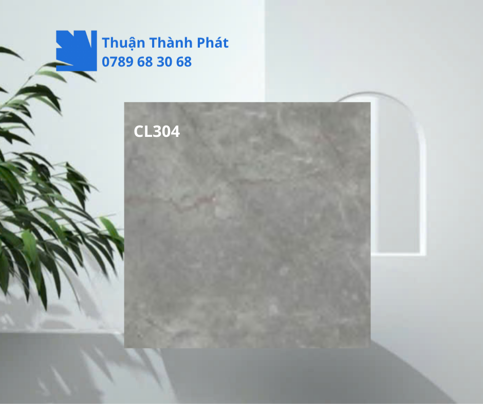 Gạch ốp lát Viglacera CL304 lát nền tông xám sáng