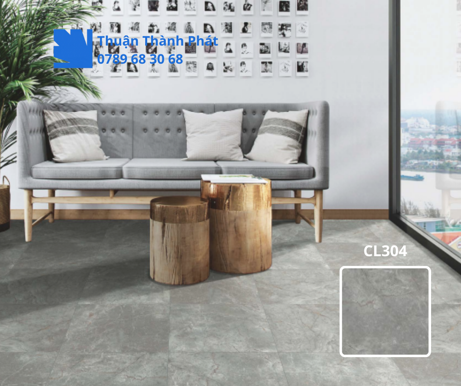 Gạch ốp lát Viglacera CL304 tông xám sáng bóng mờ