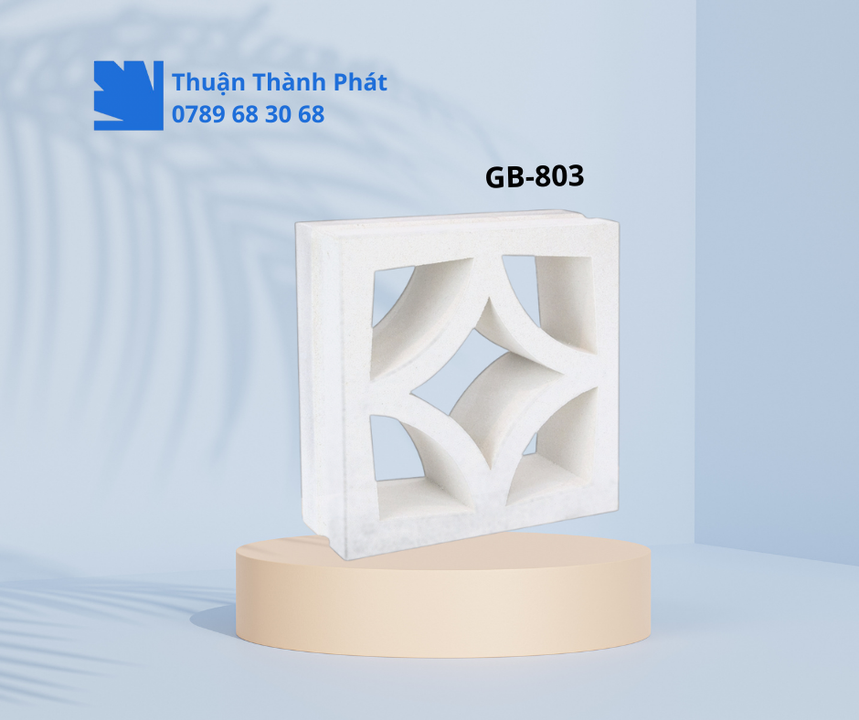Gạch bông gió GB-803 màu xi măng tự nhiên