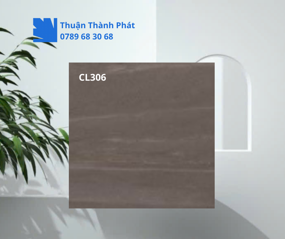 Gạch ốp lát Viglacera CL306 lát phòng khách tông ghi đậm