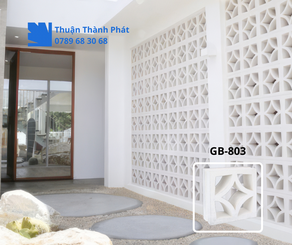 Gạch bông gió GB-803 với thiết kế hiện đại