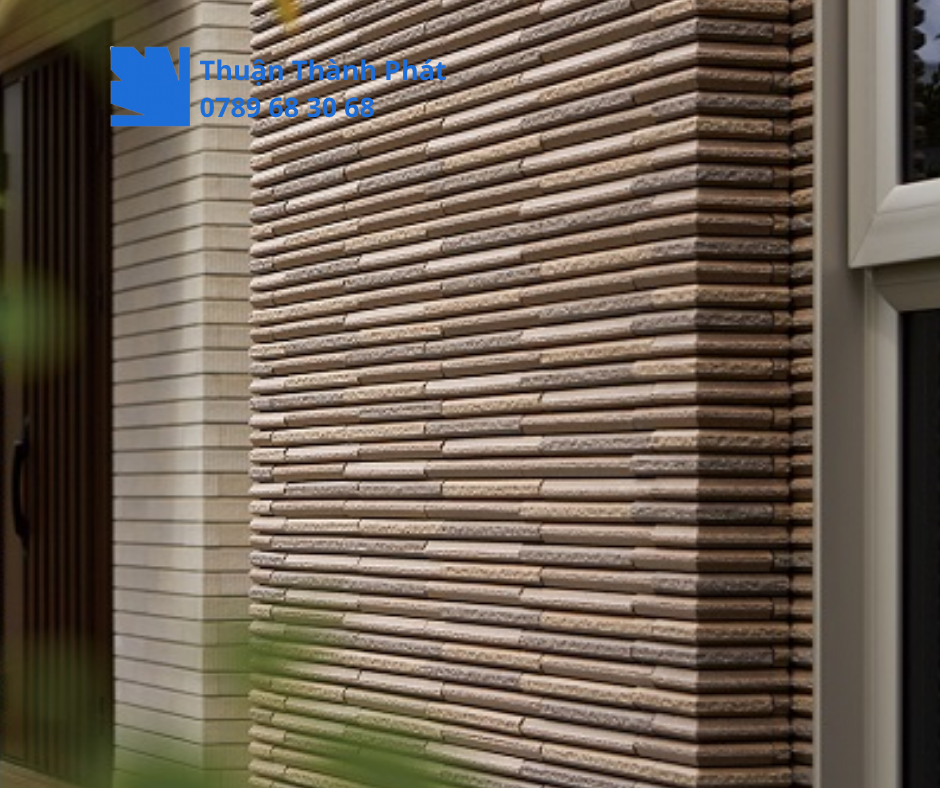 Gạch ốp tường Viglacera CL 1301 màu xám nâu vân sọc.