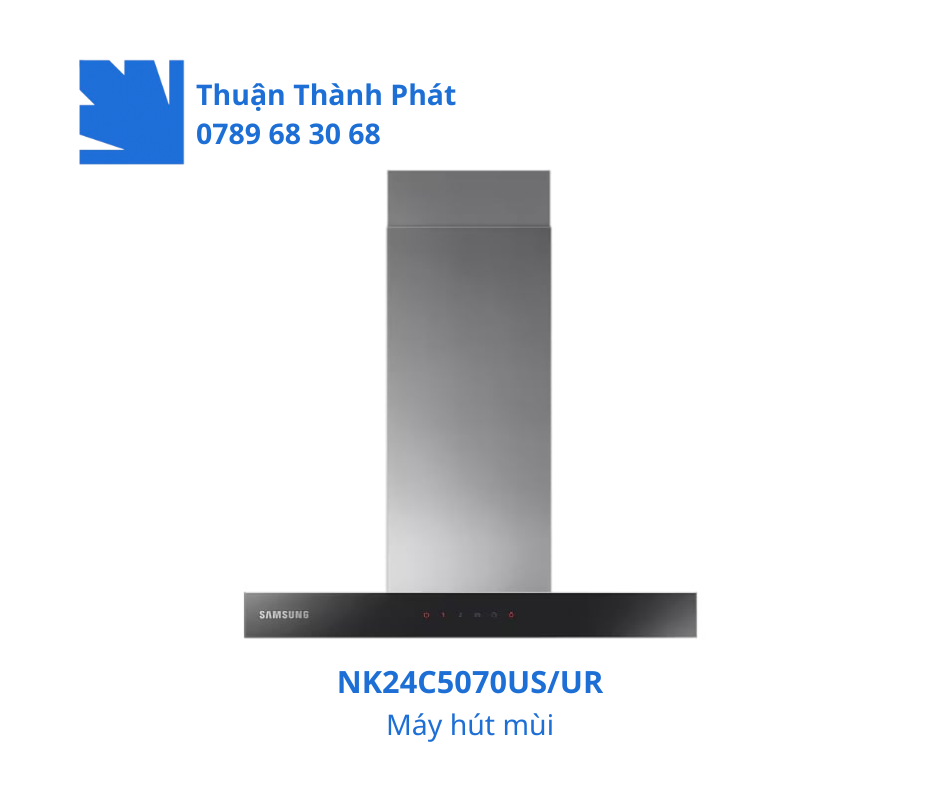 Máy Hút Mùi NK24M5070US/UR máy hút mùi áp tường với ống khói và mặt kính đen