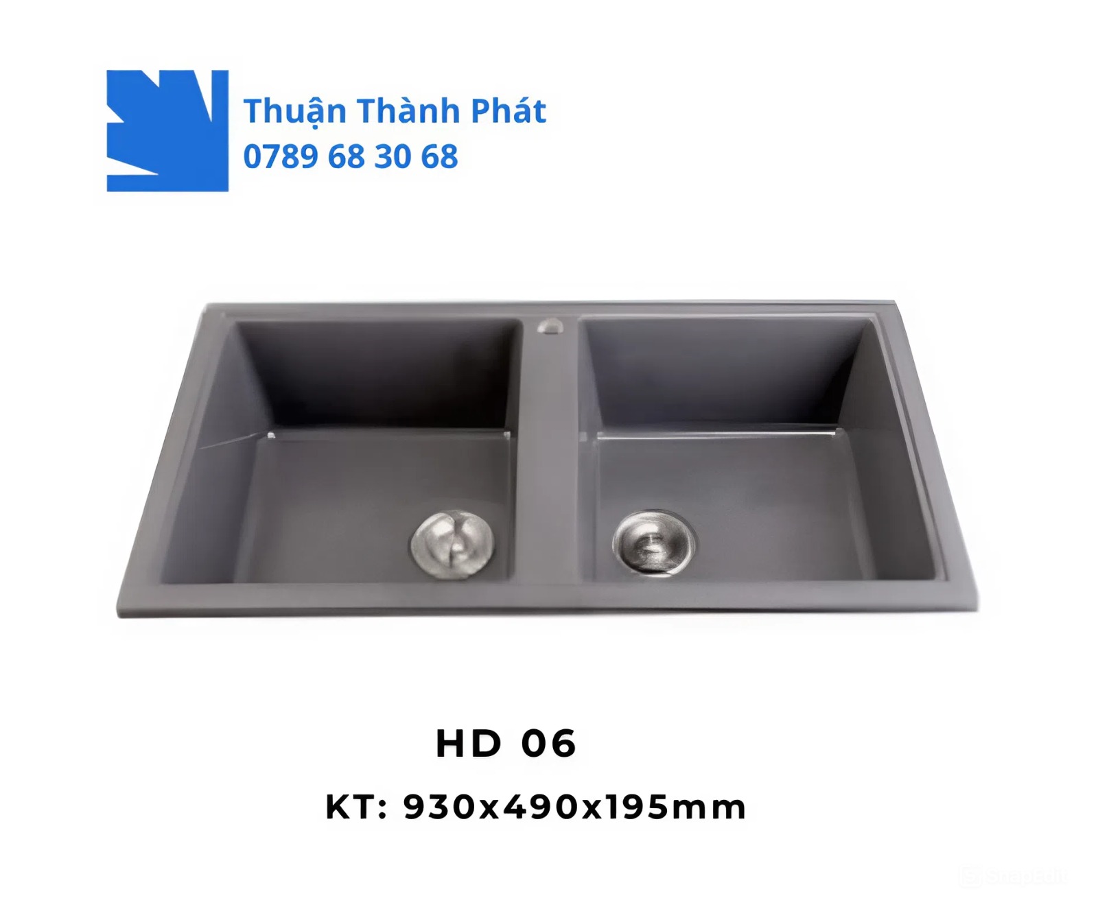 Chậu đá HD 06 Inox phủ sơn tĩnh điện cao cấp