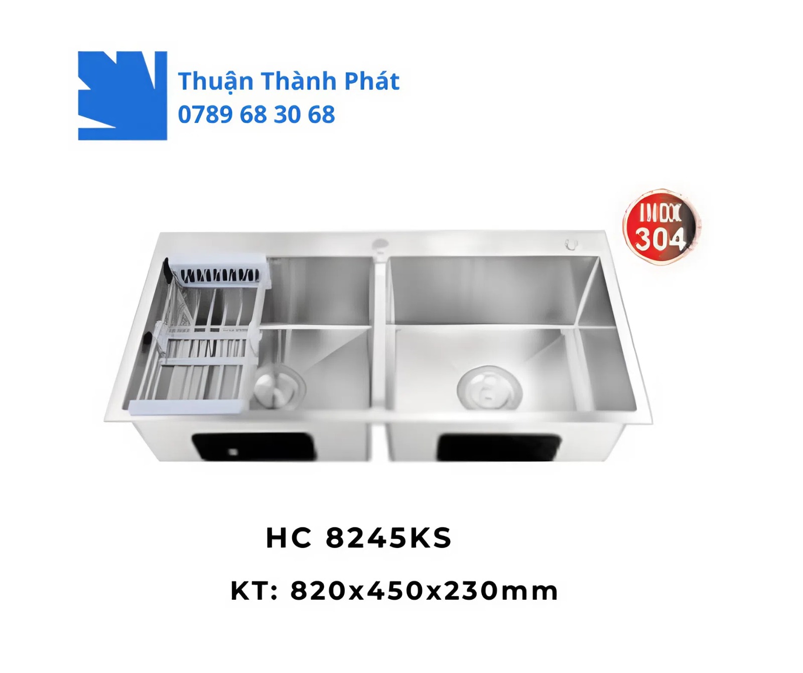Chậu rửa chén inox HC 8245KS lựa chọn lý tưởng cho không