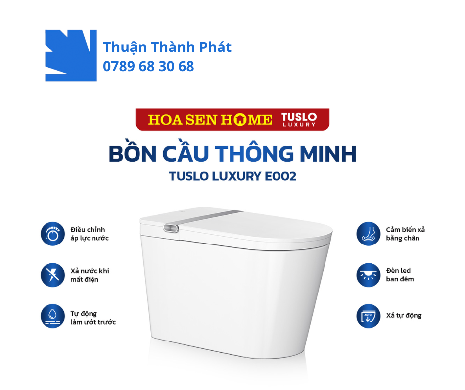 Bồn cầu thông minh TUSLO LUXURY E002 toàn cảnh