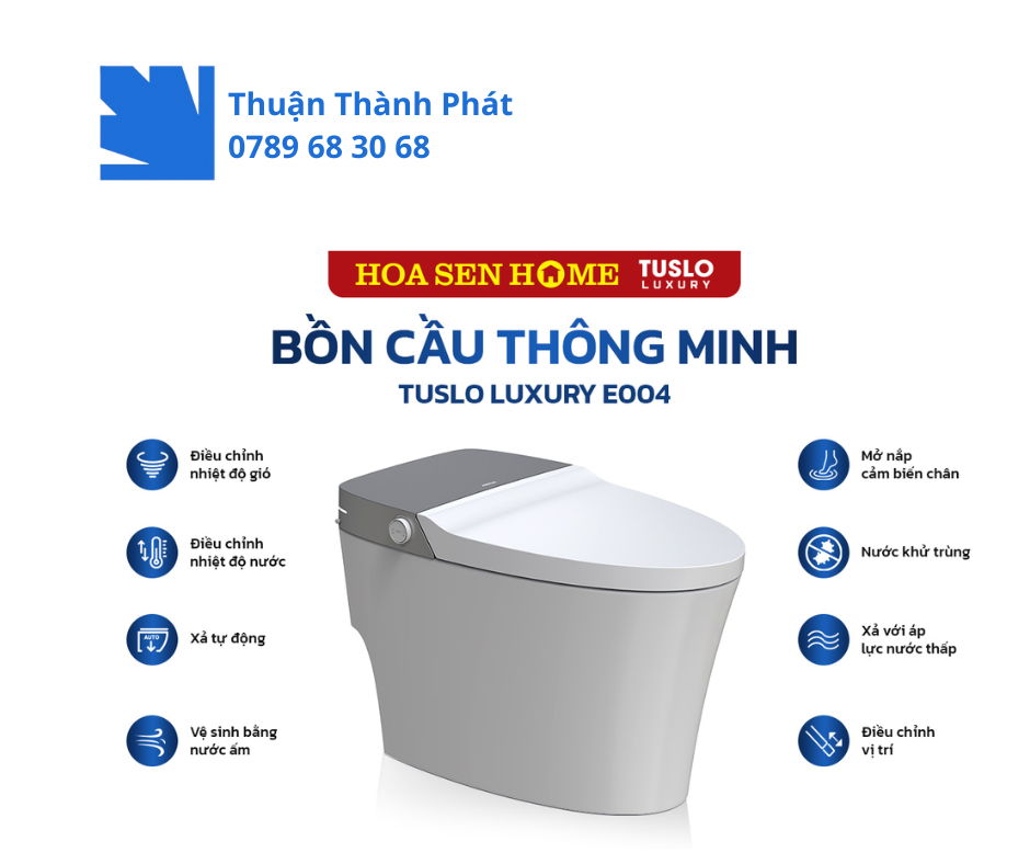 Bồn cầu thông minh TUSLO LUXURY E004 toàn cảnh