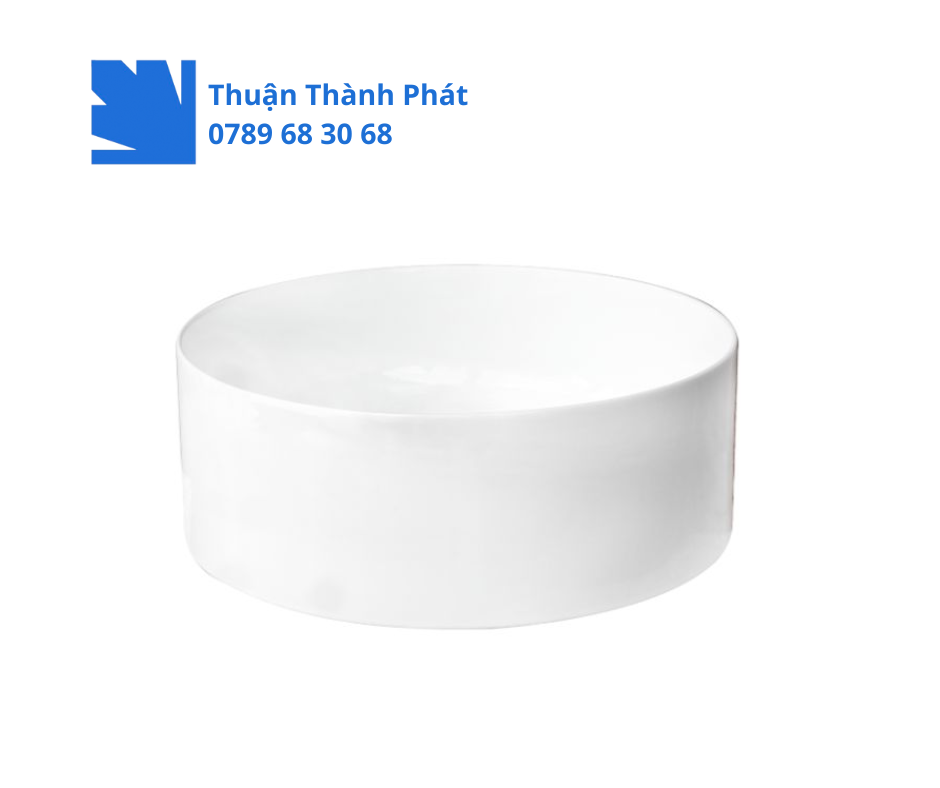 Lavabo Thiên Thanh LD05 đặt bàn tròn màu trắng