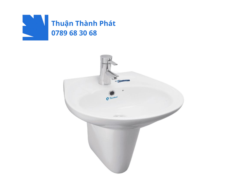 Lavabo Thiên Thanh LT04 treo tường chân lửng
