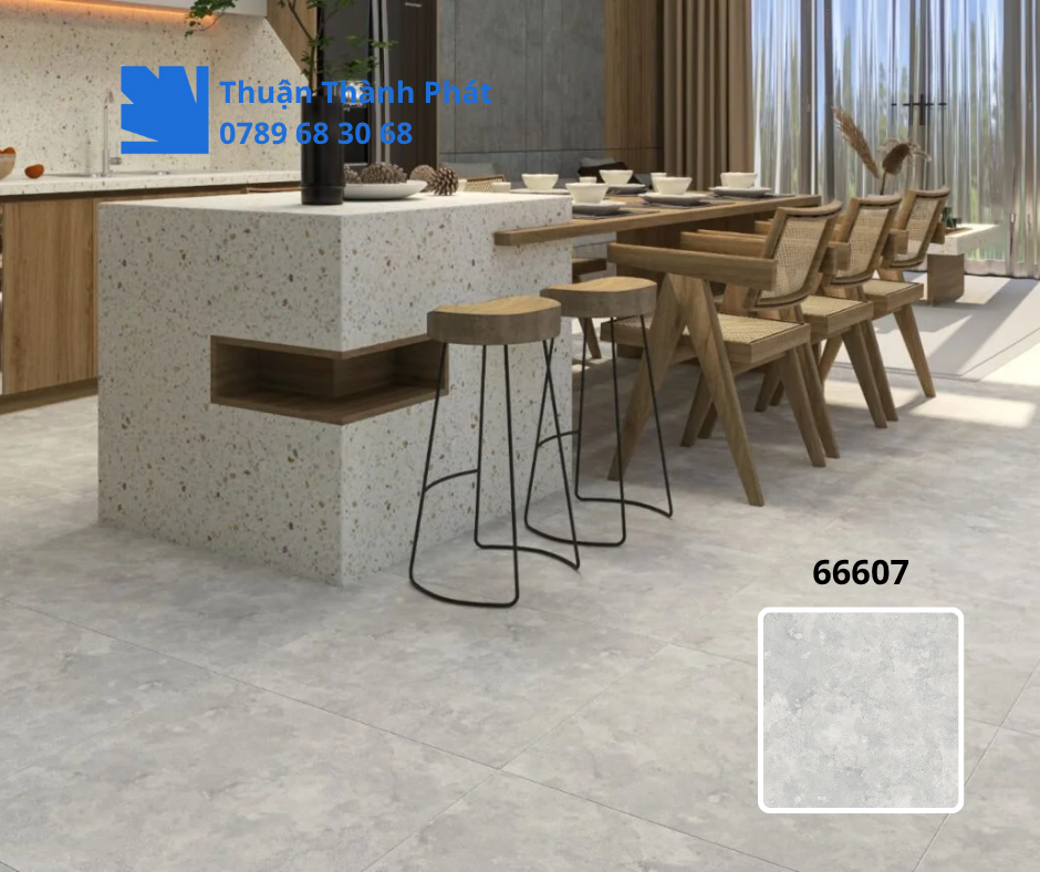 Gạch ốp lát 66607 tone sáng tinh tế