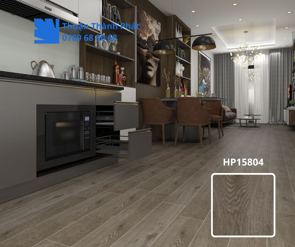 Gạch ốp lát HP15804 ứng dụng lát nền