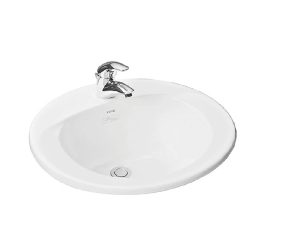 Lavabo TOTO L501C Dương Vành – Thiết Kế Tròn Thanh Lịch