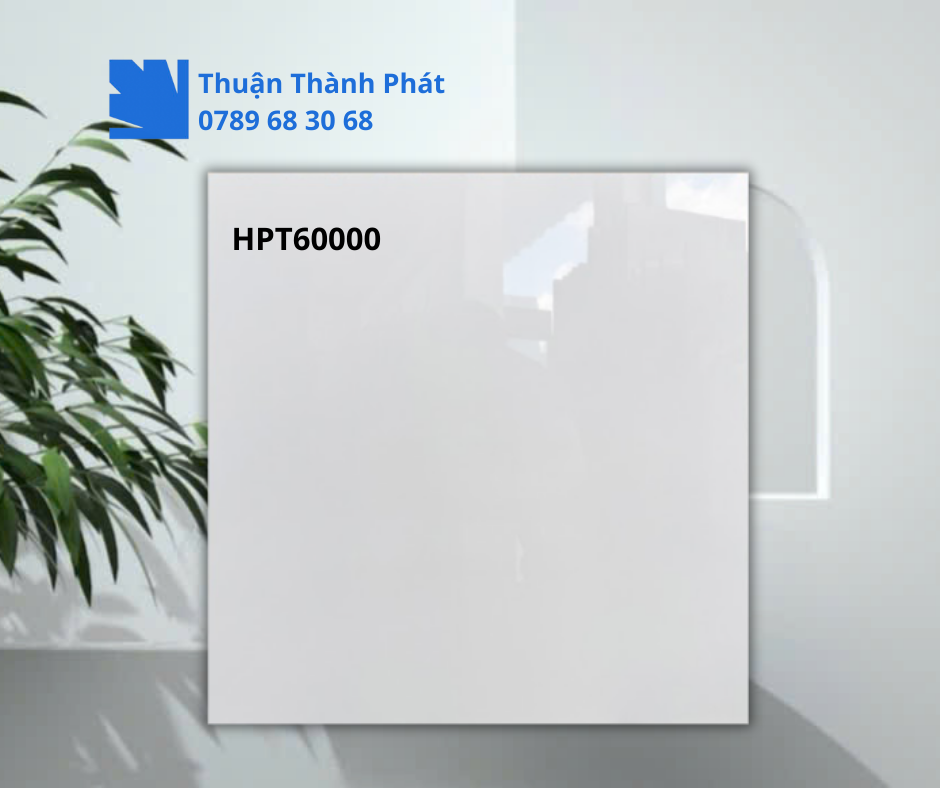 Gạch ốp lát HPT60000 bề mặt bóng màu trắng