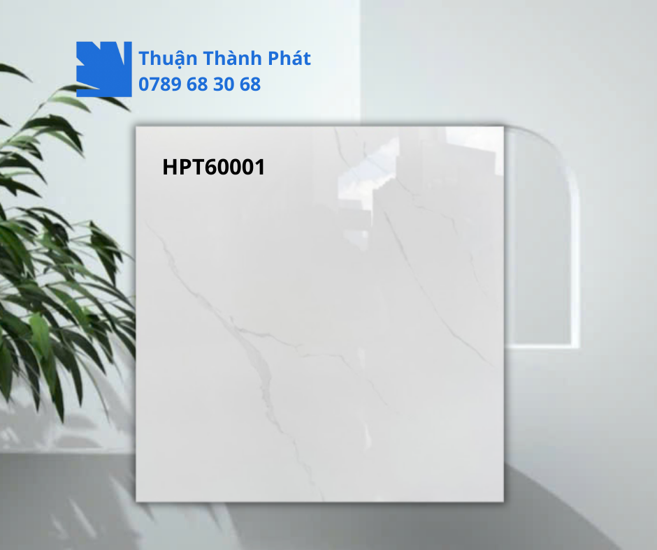 Gạch ốp lát HPT60001 màu trắng vân nhẹ